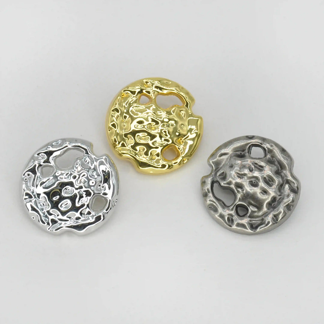 Nugget Style Metal Buttons | 15mm (24L), 18mm(28L) & 23mm(36L)