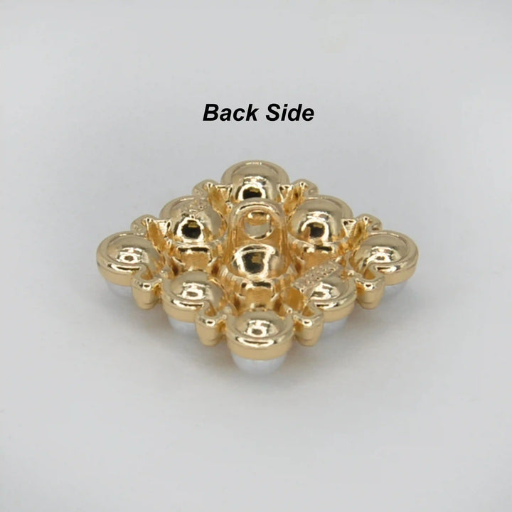 Pearl Square Medallion Button | 15mm(24L), 18mm(28L) & 20mm(32L)