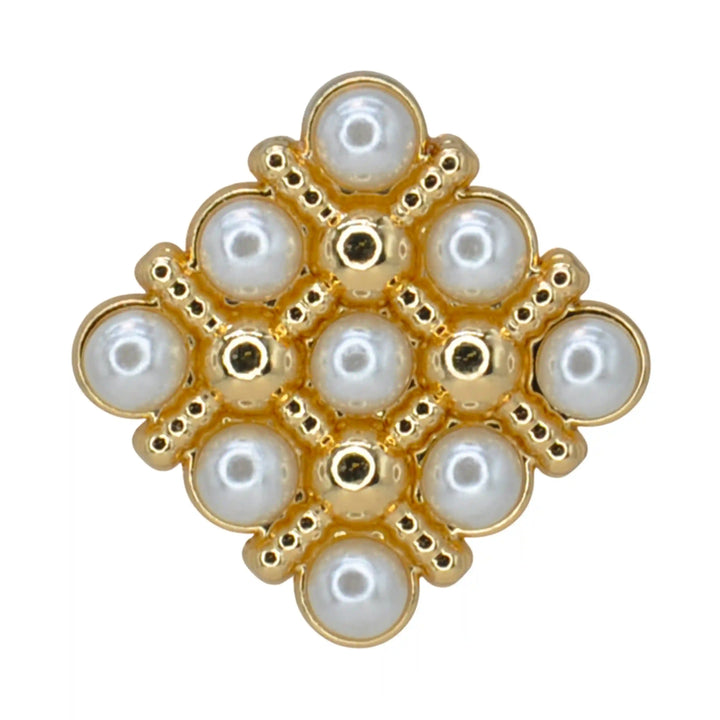 Pearl Square Medallion Button | 15mm(24L), 18mm(28L) & 20mm(32L)