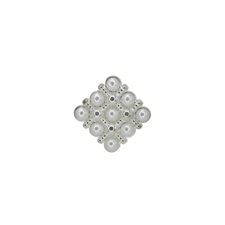 Pearl Square Medallion Button | 15mm(24L), 18mm(28L) & 20mm(32L)