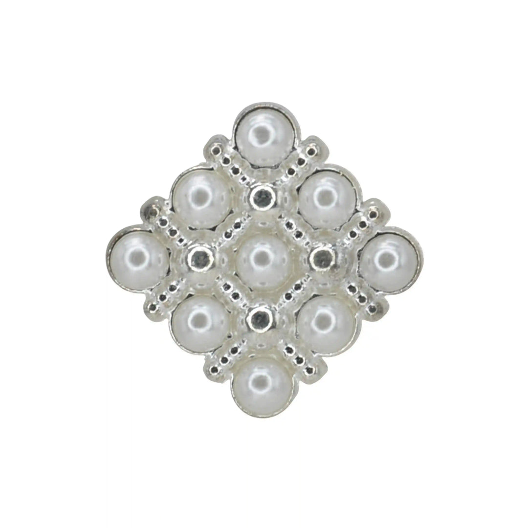 Pearl Square Medallion Button | 15mm(24L), 18mm(28L) & 20mm(32L)