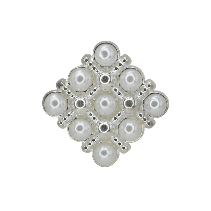 Pearl Square Medallion Button | 15mm(24L), 18mm(28L) & 20mm(32L)