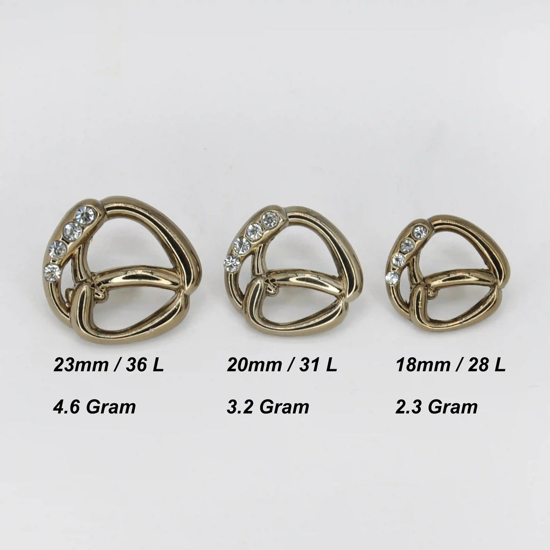 Hollow Triangle Shape Buttons | 18mm(28L),20mm(31L) & 23mm(36L)