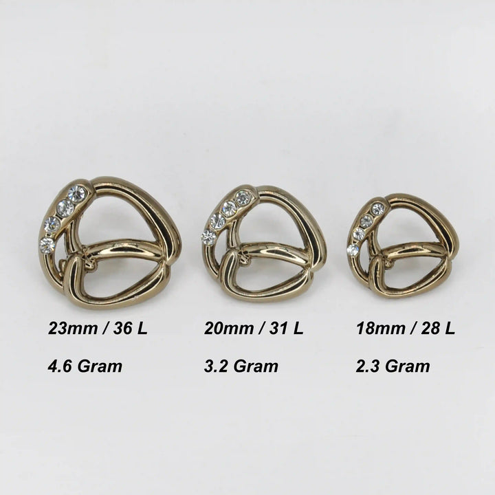 Hollow Triangle Shape Buttons | 18mm(28L),20mm(31L) & 23mm(36L)