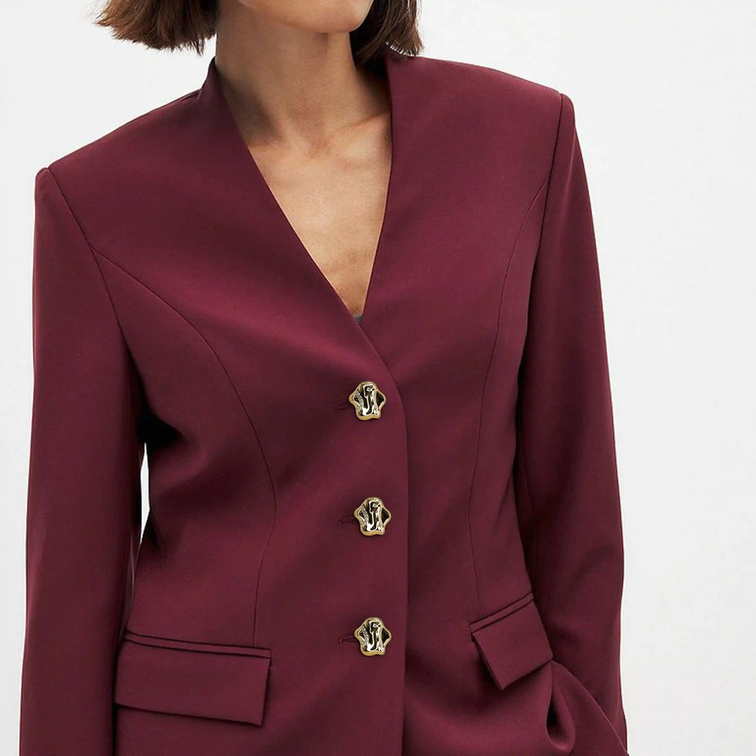 Wavy Inlay Metal Button | 20mm(32L), 25mm(40L) & 30mm(47L)