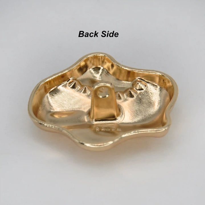 Wavy Inlay Metal Button | 20mm(32L), 25mm(40L) & 30mm(47L)