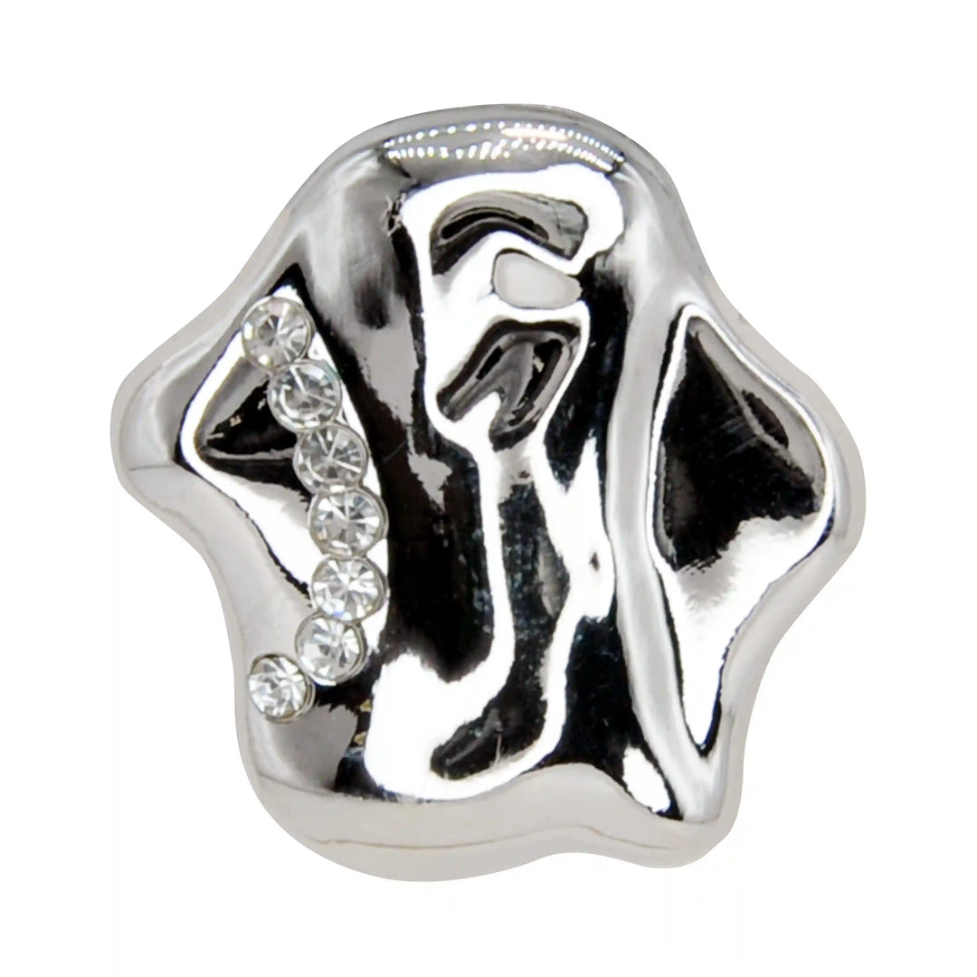 Wavy Inlay Metal Button | 20mm(32L), 25mm(40L) & 30mm(47L)