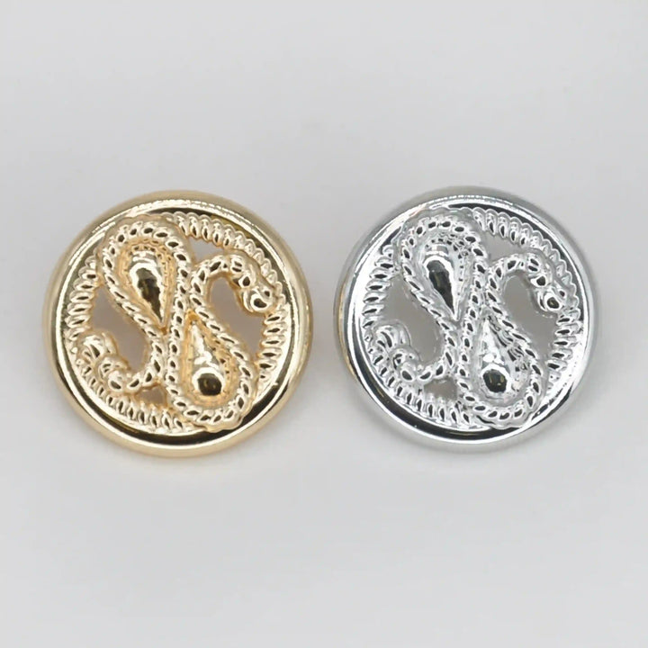 Intertwined Rope Monogram Button | 23mm & 18mm