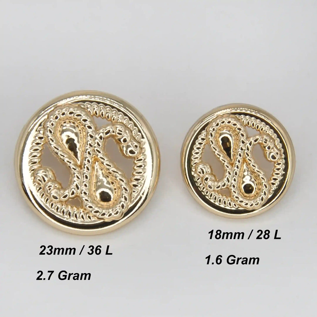 Intertwined Rope Monogram Button | 23mm & 18mm