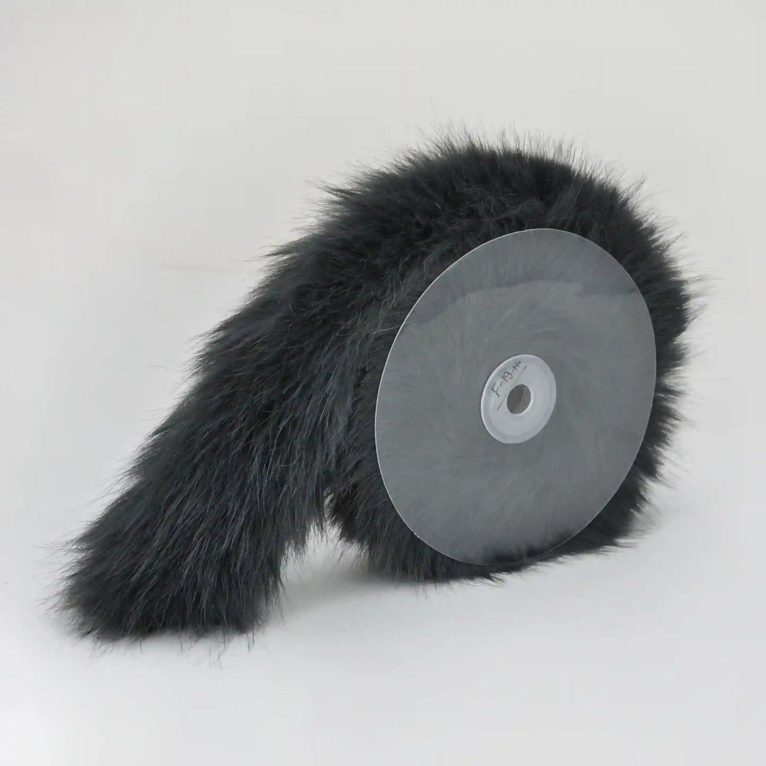 Dark Grey Fur Lace | 2 Meters