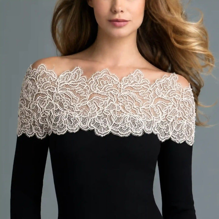 Italian Rose Floral Eyelash Lace Trim | Width 17.5cm (6.8 Inches) 175mm