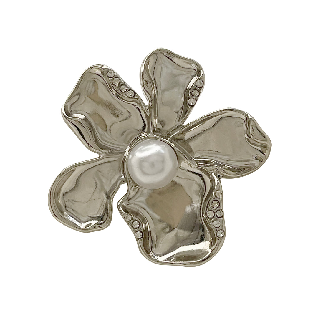 Floral Style Pearl Brooch