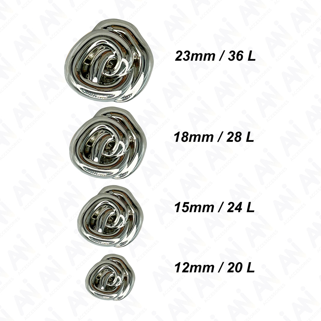 Floral Style Button for Clothing and Accessories