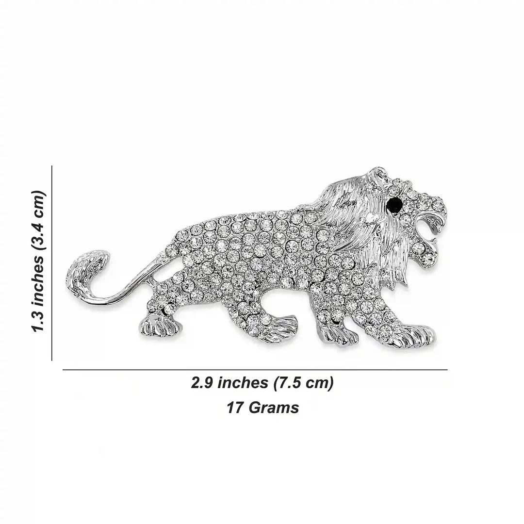 Rhinestone Elephant Brooch