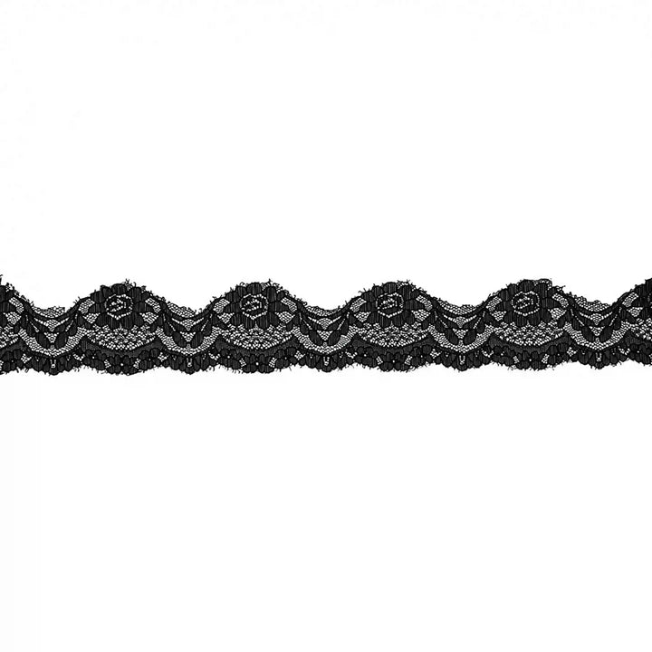 Black Floral Ribbon Lace | 5 Meters | SKU-B3