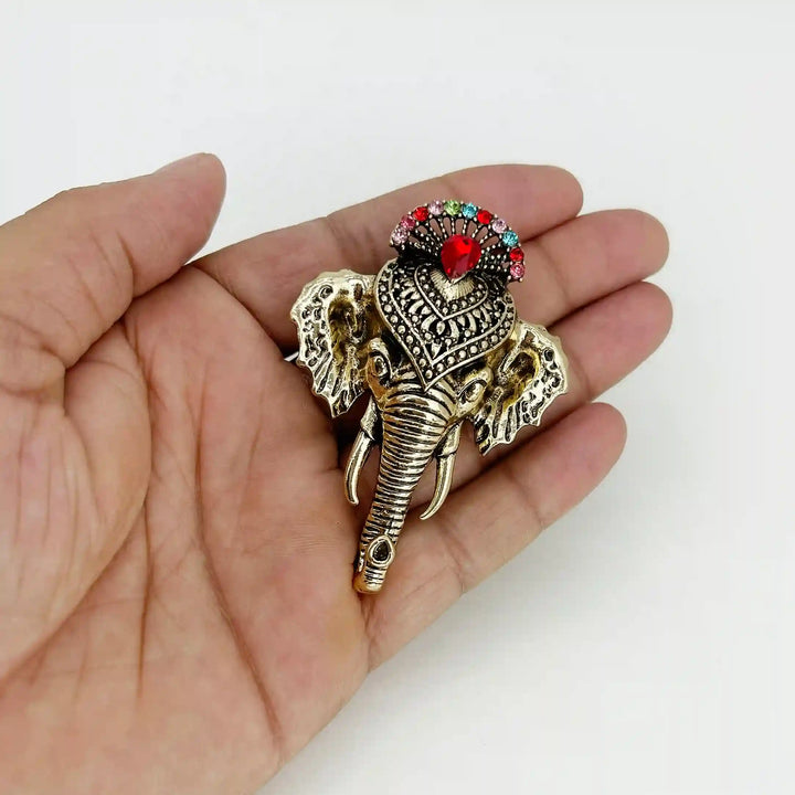 Elephant Head Brooch Pin