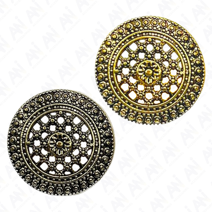 Raised Diamond Pattern Metal Buttons(8 Big + 8 Small)