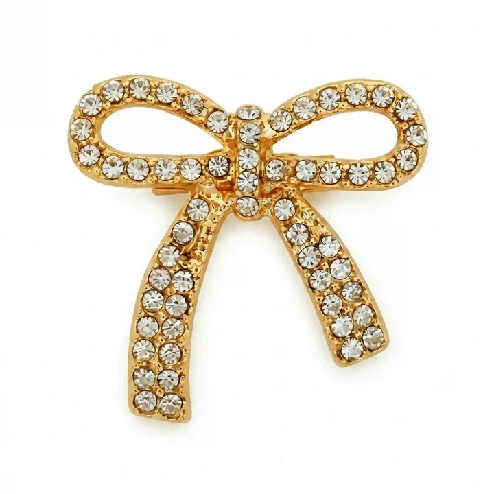 Bow Rhinestone Brooch