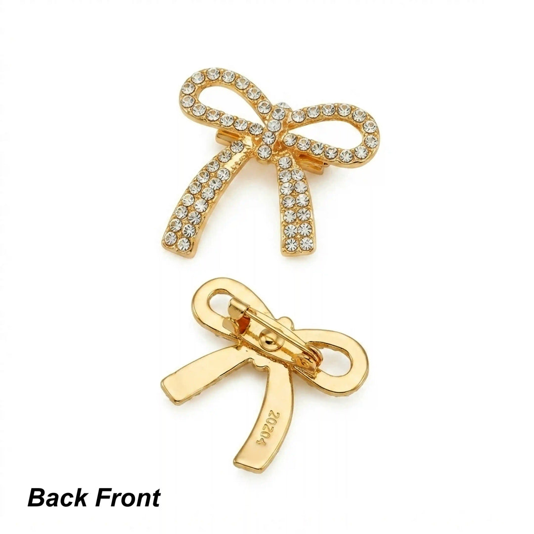 Bow Rhinestone Brooch