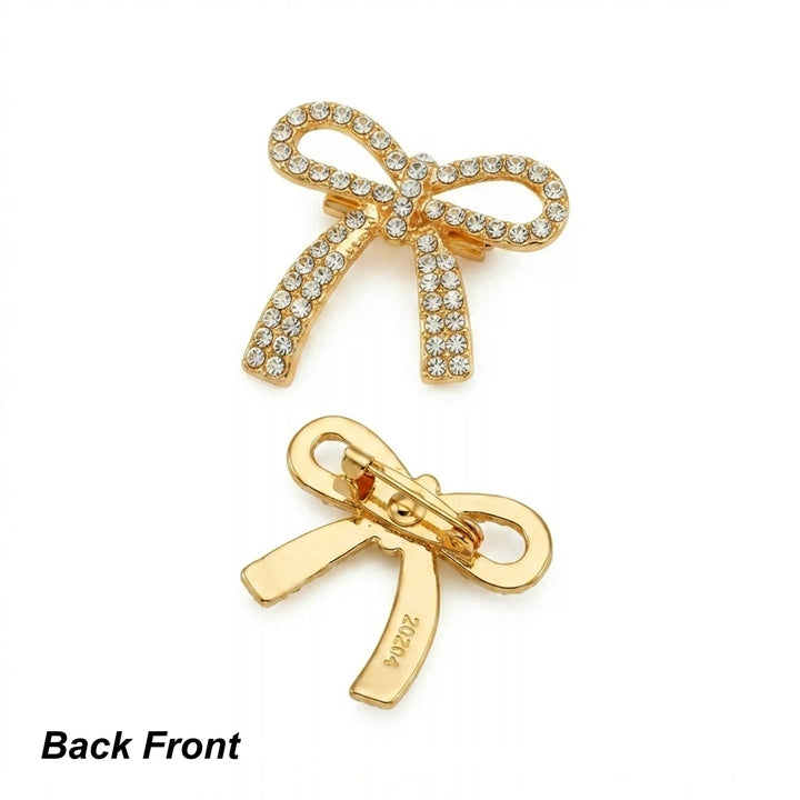 Bow Rhinestone Brooch