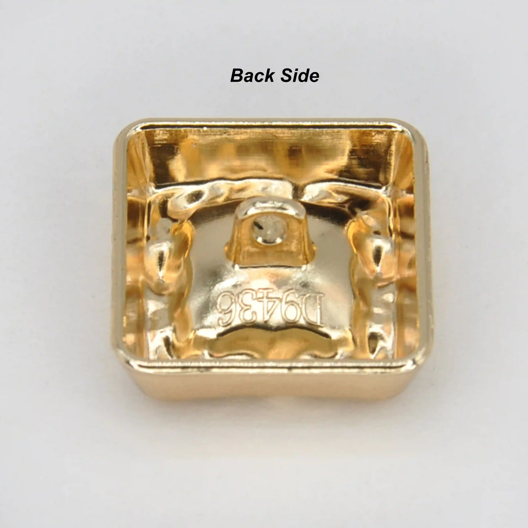 Square Metal Buttons | 15mm(24L),18mm(28L) & 20mm(31L)