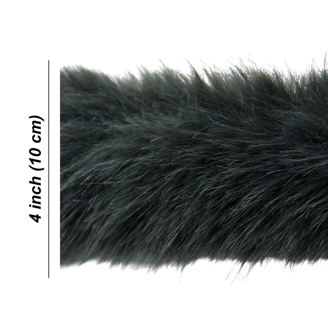 Dark Grey Fur Lace | 2 Meters