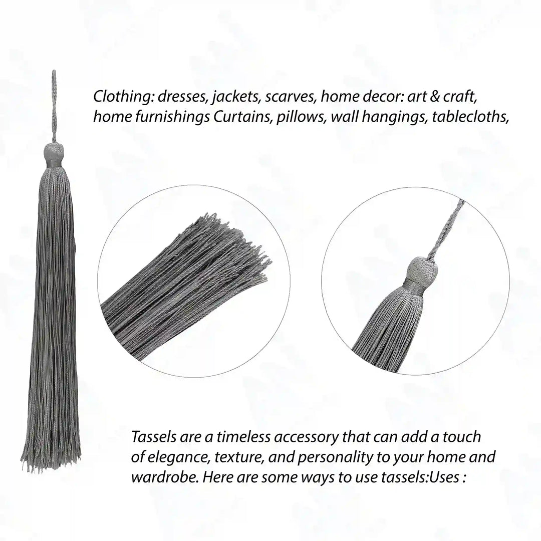Charcoal Grey Tassel