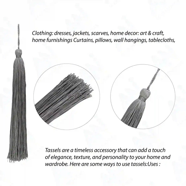 Charcoal Grey Tassel