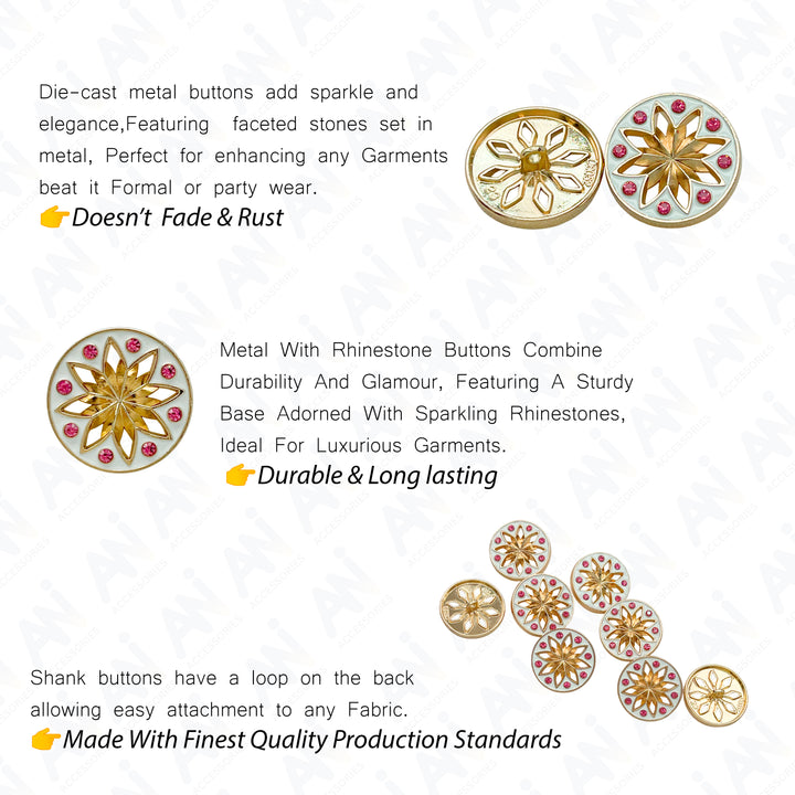 Elegant Star Metal Buttons