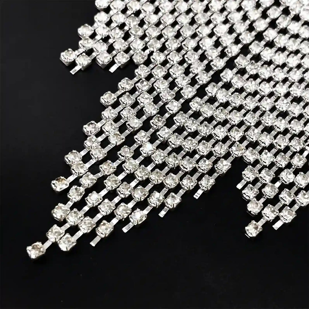 Royal Crystal Cascade Shoulder Brooch | 1 piece