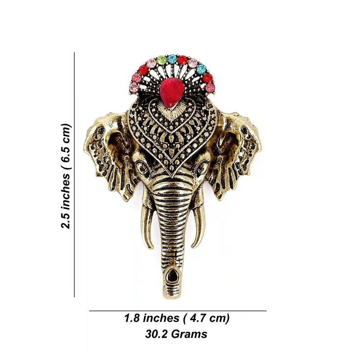 Elephant Head Brooch Pin