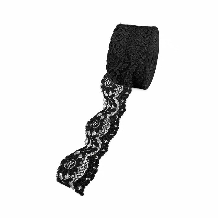 Black Floral Ribbon Lace | 5 Meters | SKU-B3