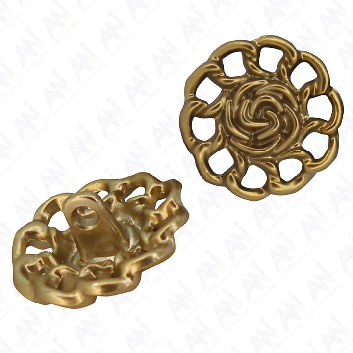 Clothing Gold Floral Design Buttons