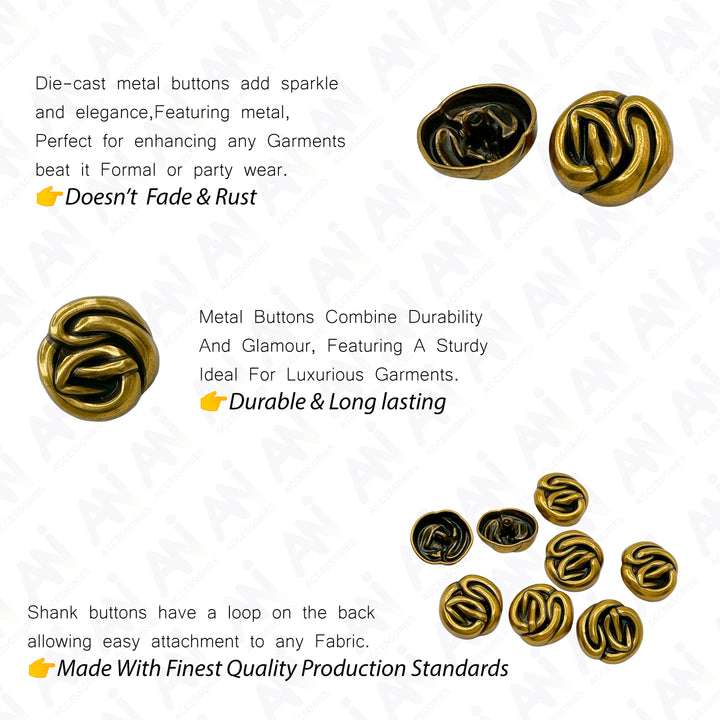 Modern Design Metal Buttons for Clothing and Accessories