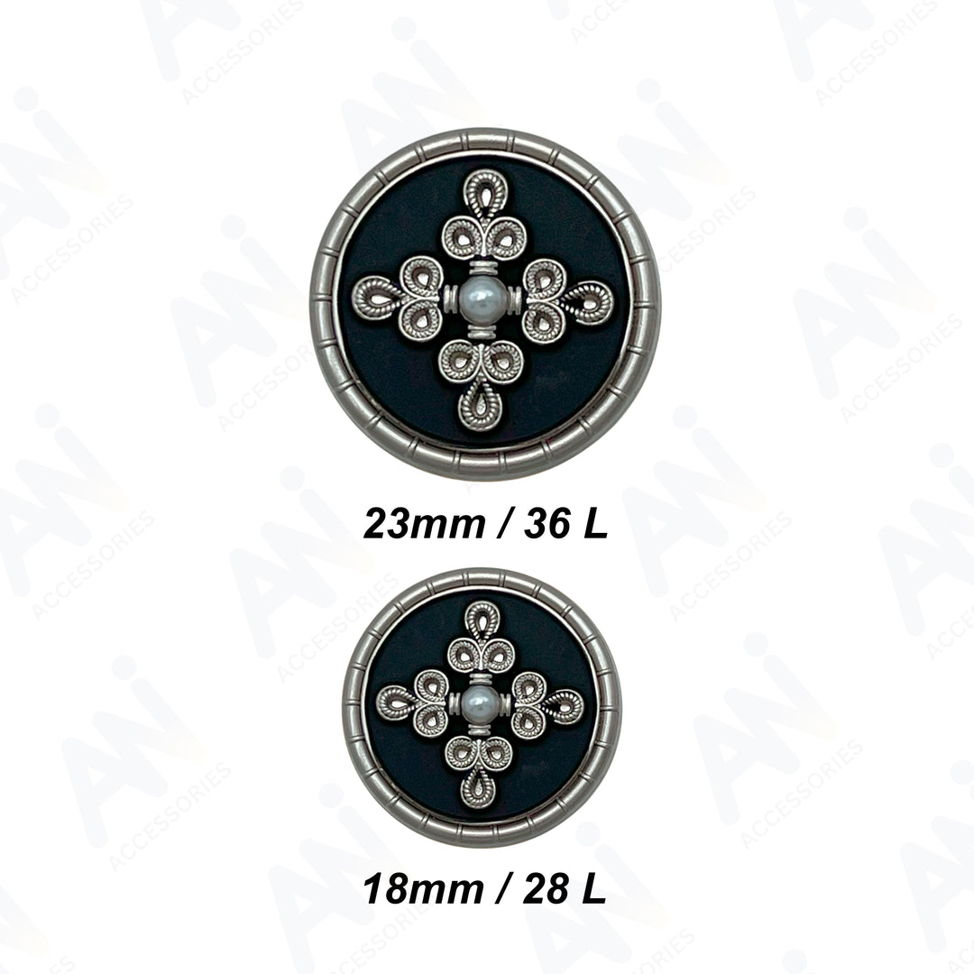 Elegant Pearl Metal Buttons for Clothing