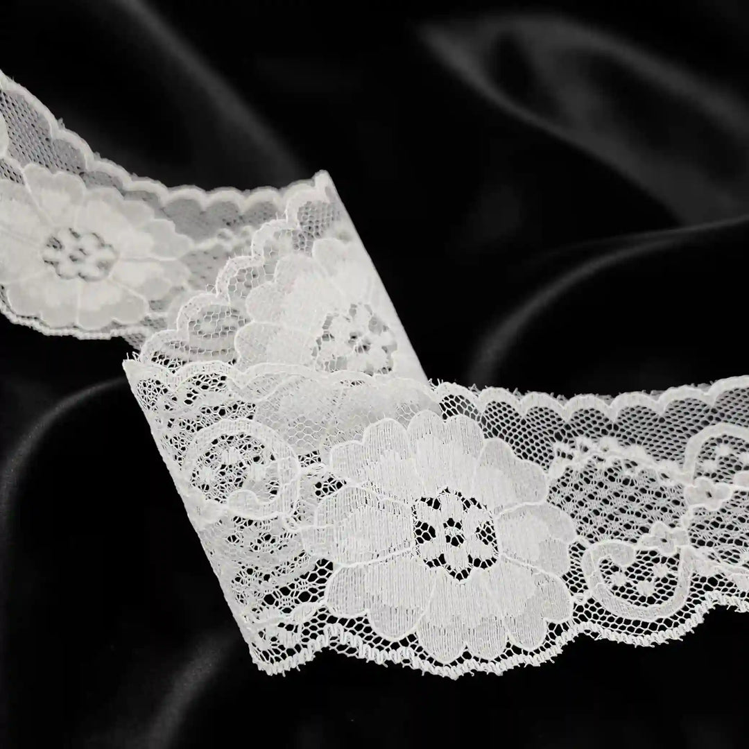 Wide Bloom Pattern Trim Lace | SKU-37