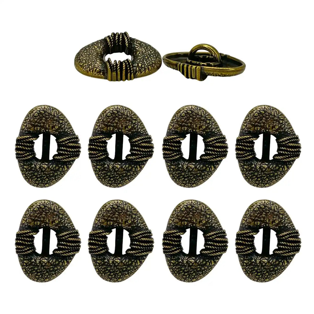 Rope Design Metal Button for DIY Projects | 18mm(28L) & 23mm(36L)
