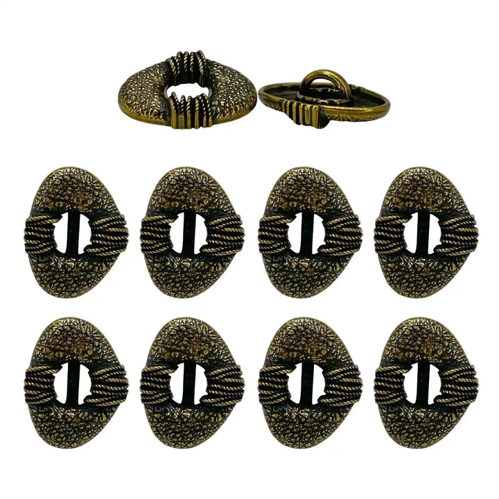 Rope Design Metal Button for DIY Projects | 18mm(28L) & 23mm(36L)