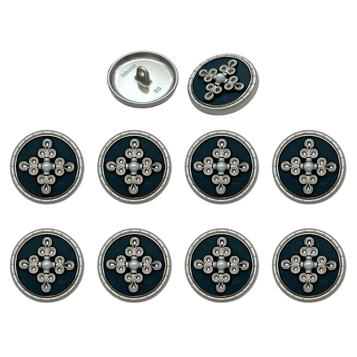 Elegant Pearl Metal Buttons for Clothing | 18mm(28L) & 23mm(36L)