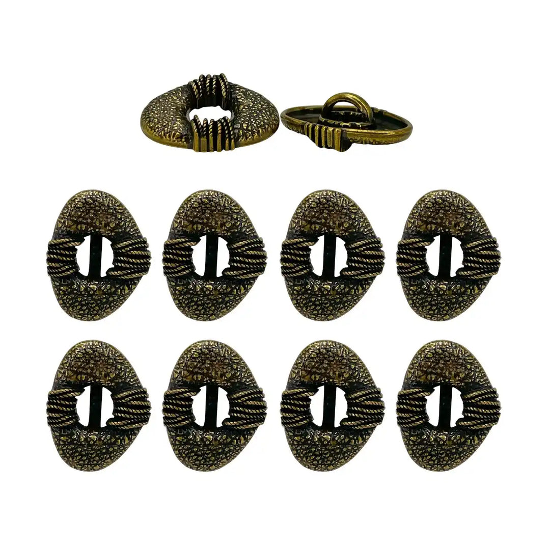 Rope Design Metal Button for DIY Projects | 18mm(28L) & 23mm(36L)