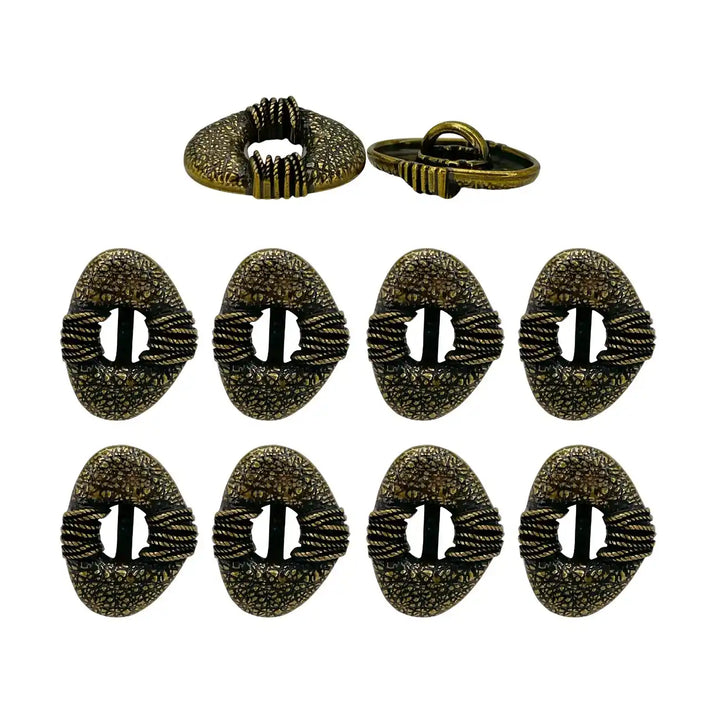 Rope Design Metal Button for DIY Projects | 18mm(28L) & 23mm(36L)