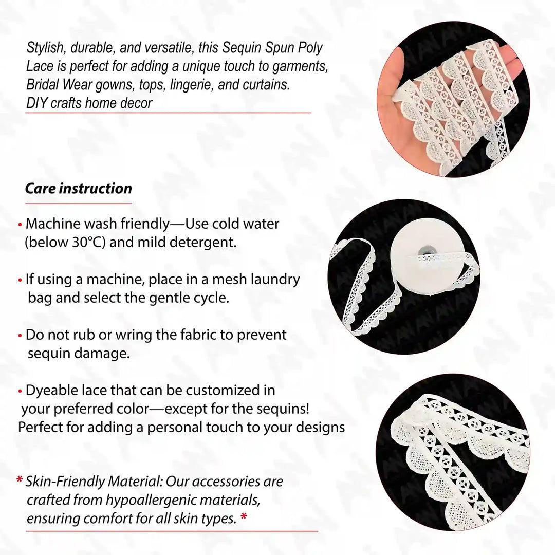 Bobbin inspired Lace Trim | 2 Meter