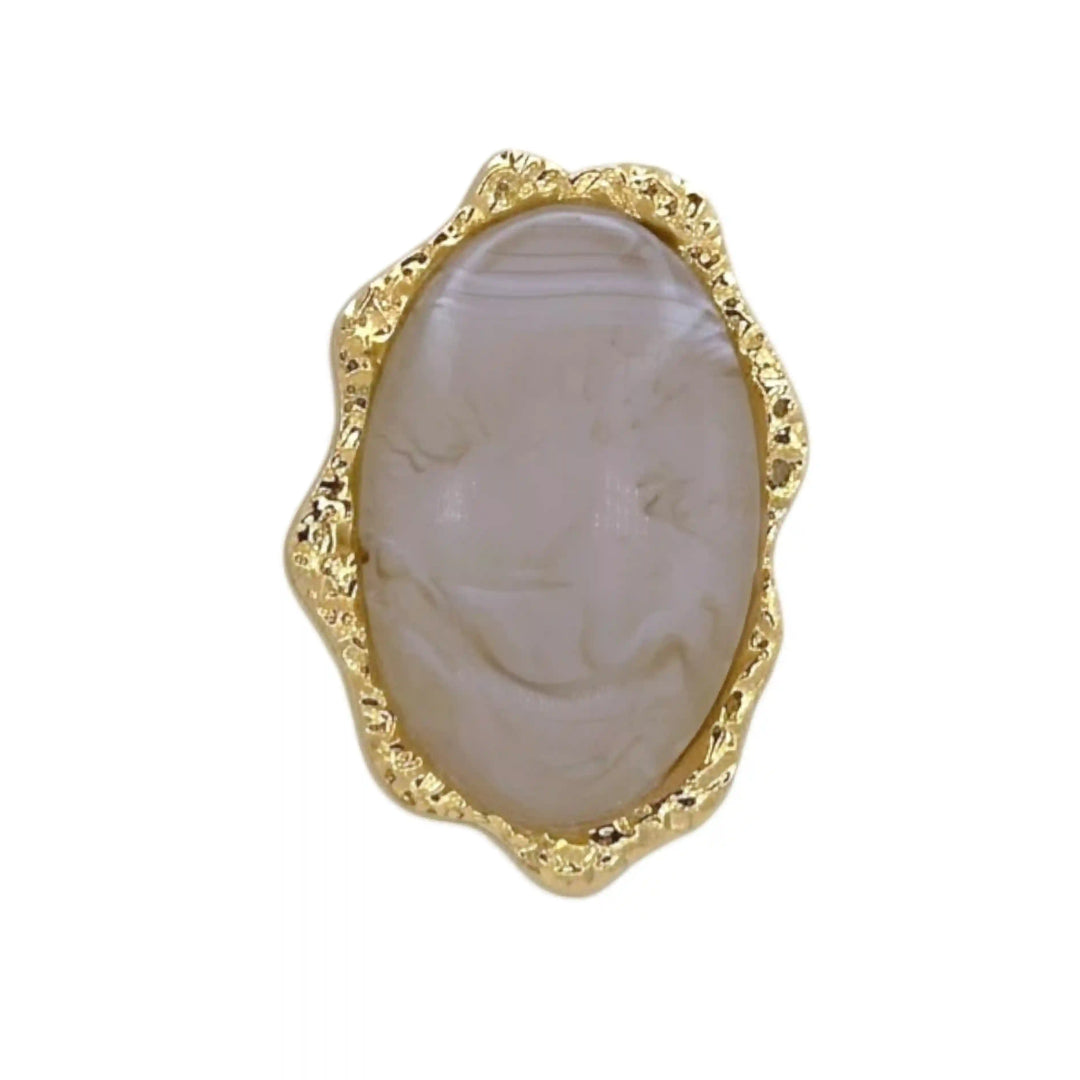 Abstract Oval Stone Buckles