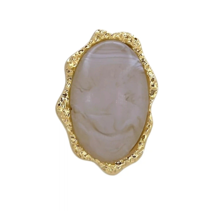 Abstract Oval Stone Buckles