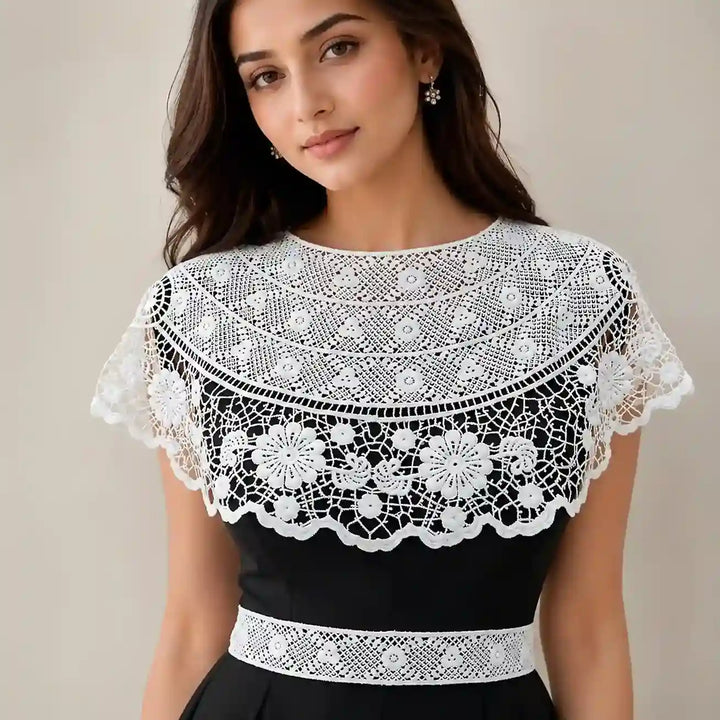 Crochet  Guipure Lace Collar