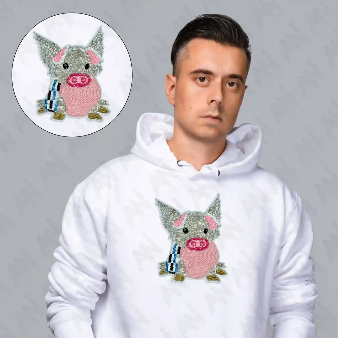 Whimsical Sew Pig Patch