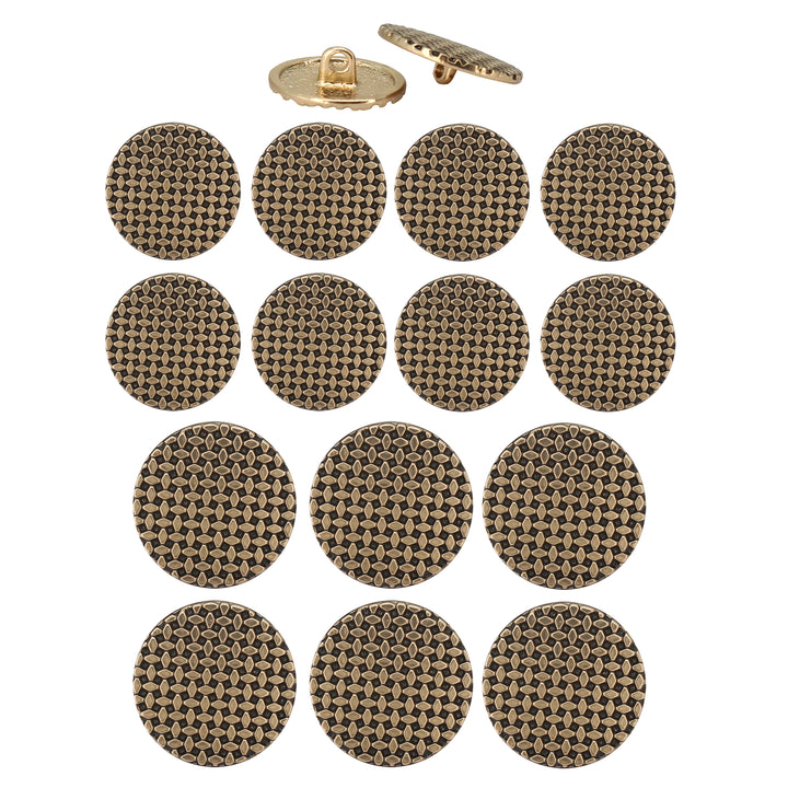 Geometric Grid Buttons for Clothing