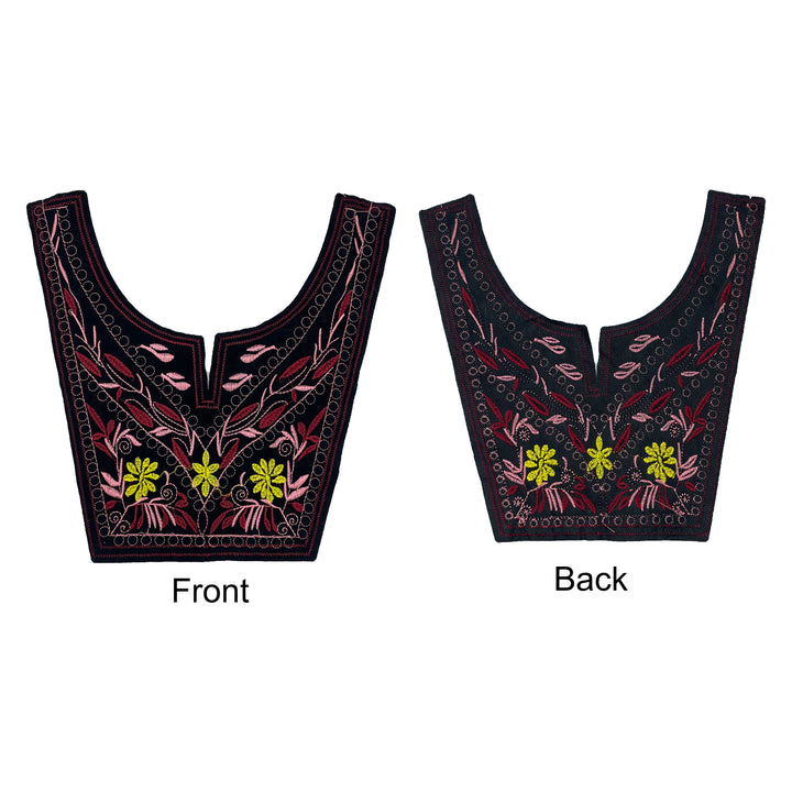 Multicolor Floral Design Neckline