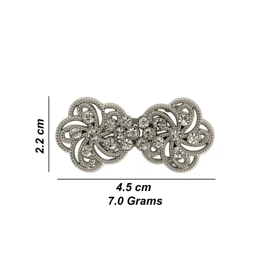 Floral Rhinestone Frog Closure Buttons