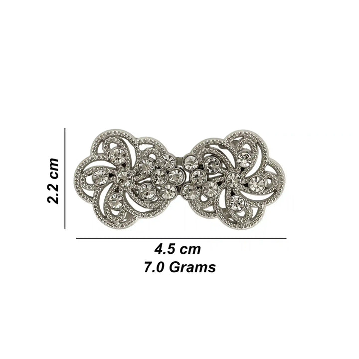 Floral Rhinestone Frog Closure Buttons